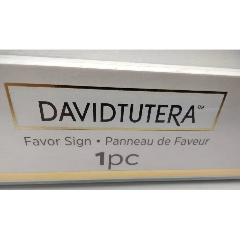 Wedding Reception Favor Sign Wooden & Silver Table Decoration David Tutera